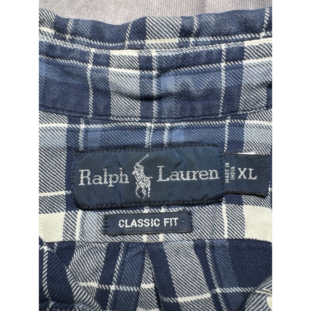 Men's Ralph Lauren Classic Fit Long Sleeve Button Down‎ Shirt Size XL Blue - Picture 3 of 6